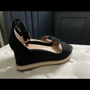 Bcbgeneration black suede espadrilles BCBG ADDIE 9.5